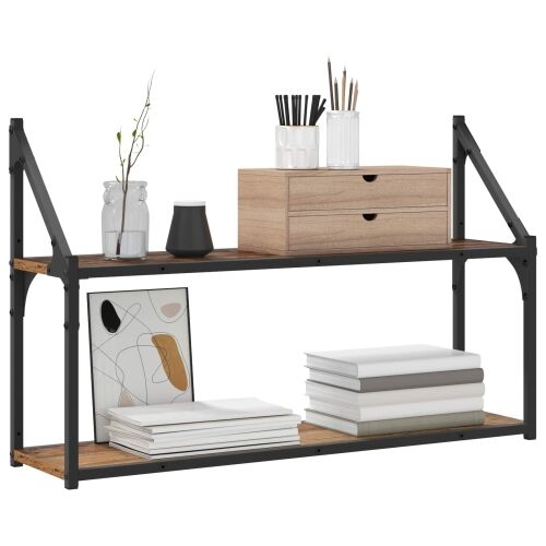 Zidna polica Zidna montaža Staro drvo 80 x 21 x 51 cm - Staro drvo 80 x 21 x 51 cm Cijena