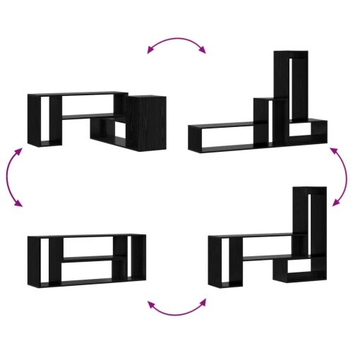 TV ormar 100 x 30 x 50 cm Crni hrast Konstruirano drvo - Crni hrast 100 cm Cijena