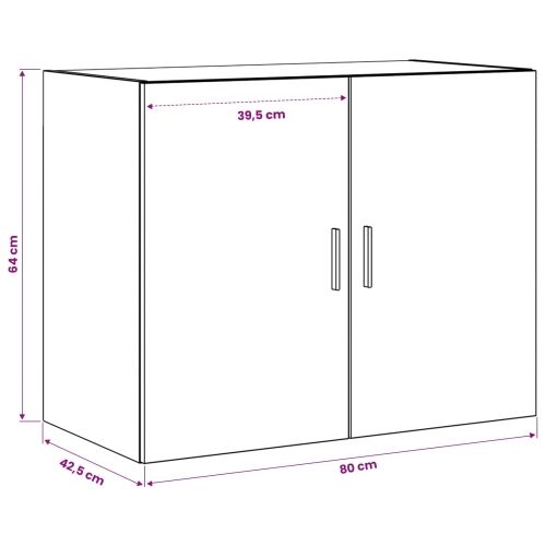 Ormar za Zid Staro drvo 80 x 42,5 x 64 cm Konstruirano drvo - Staro drvo Cijena