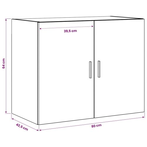 Ormar za Zid Hrast artisan 80 x 42,5 x 64 cm Konstruirano drvo - Hrast artisan Cijena