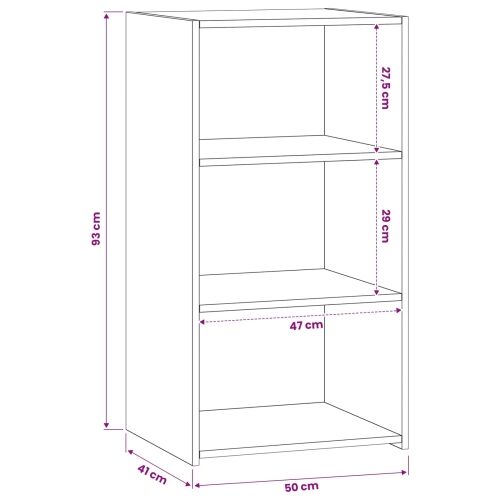 Kreveta Crni hrast 50 x 41 x 93 cm Konstruirano drvo - Crni hrast Cijena