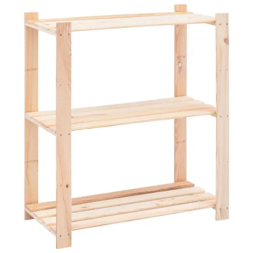 Stalak za pohranu s 3 razine 80x38x90 cm od borovine 150 kg - 1 1 1 Cijena