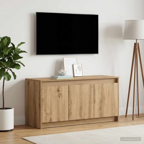 TV ormar 100 x 34 x 50 cm Hrast artisan Konstruirano drvo - Hrast artisan Cijena