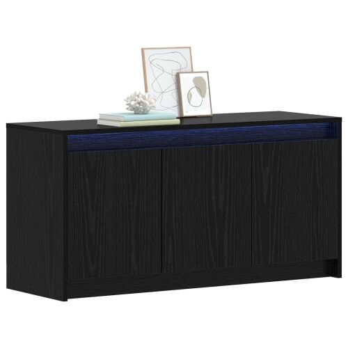 TV ormar 100 x 34 x 50 cm Crni hrast Konstruirano drvo - Crni hrast Cijena