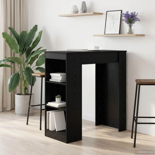 Stol za bar 95 x 47 x 103,5 cm Konstruirano drvo Crni hrast - Crni hrast Cijena