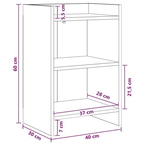 Noćni ormarići Dimljeni hrast 40 x 30 x 60 cm Konstruirano drvo - Dimljeni hrast 1 Cijena
