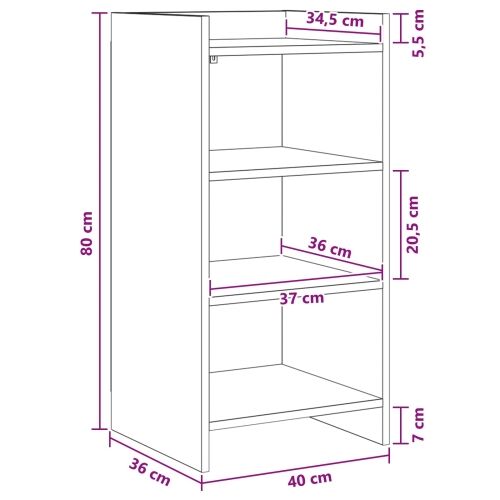 Kreveta Hrast sonoma 40 x 36 x 80 cm Konstruirano drvo - Hrast sonoma Cijena
