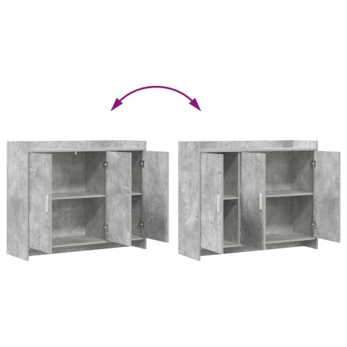 Kreveta Betonska siva 98,5 x 33 x 80 cm Konstruirano drvo - Betonska siva Cijena