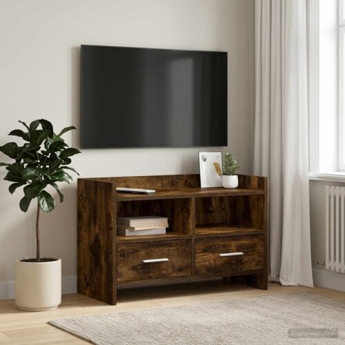 TV ormar 71,5 x 33 x 47 cm Dimljeni hrast Konstruirano drvo - Dimljeni hrast Cijena