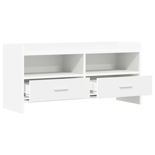 TV ormar 100 x 33 x 47 cm Bijela Konstruirano drvo - Bijela Cijena