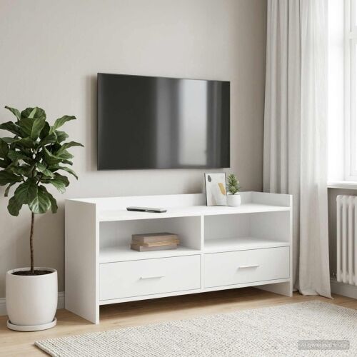 TV ormar 100 x 33 x 47 cm Bijela Konstruirano drvo - Bijela Cijena