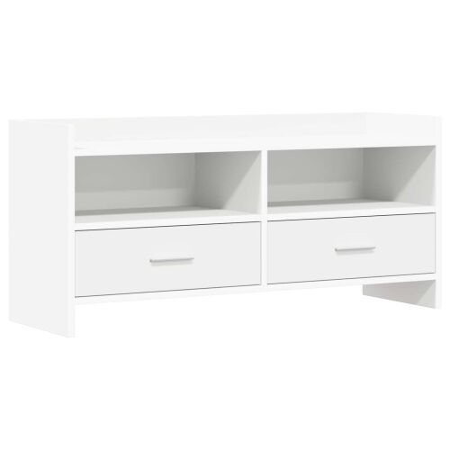 TV ormar 100 x 33 x 47 cm Bijela Konstruirano drvo - Bijela Cijena