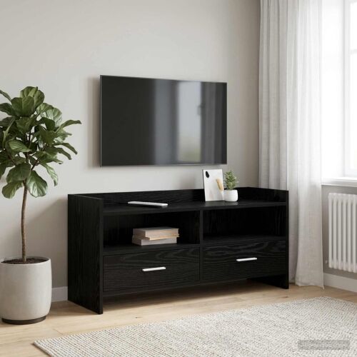 TV ormar 100 x 33 x 47 cm Crni hrast Konstruirano drvo - Crni hrast Cijena