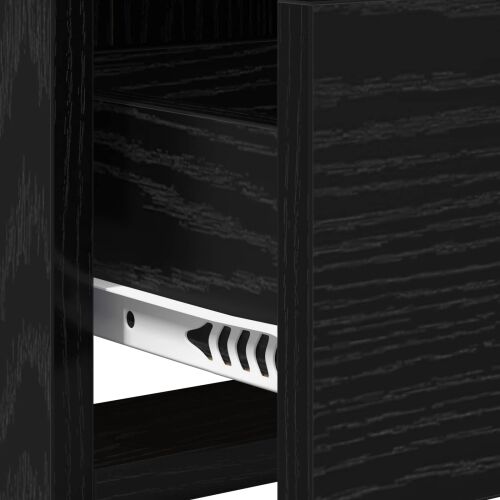TV ormar 100 x 33 x 47 cm Crni hrast Konstruirano drvo - Crni hrast Cijena