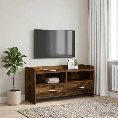 TV ormar 100 x 33 x 47 cm Dimljeni hrast Konstruirano drvo - Dimljeni hrast Cijena
