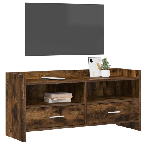 TV ormar 100 x 33 x 47 cm Dimljeni hrast Konstruirano drvo - Dimljeni hrast Cijena