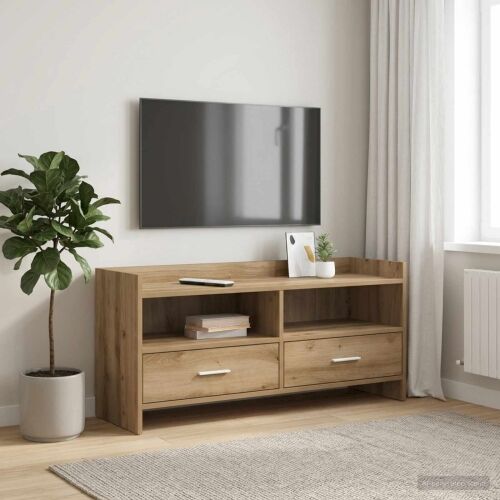 TV ormar 100 x 33 x 47 cm Hrast artisan Konstruirano drvo - Hrast artisan Cijena