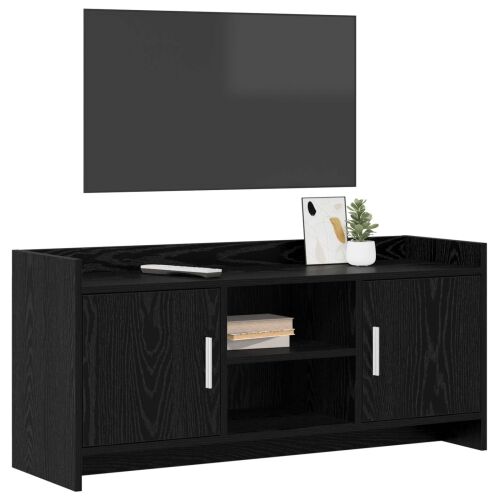 TV ormar 102 x 33 x 47 cm Crni hrast Konstruirano drvo - Crni hrast 102 cm Cijena