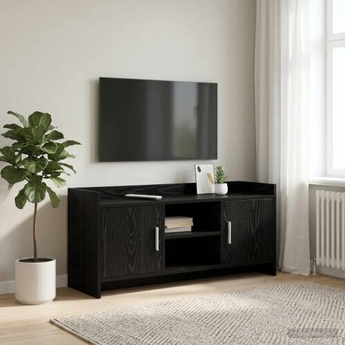 TV ormar 102 x 33 x 47 cm Crni hrast Konstruirano drvo - Crni hrast 102 cm Cijena