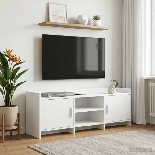 TV ormar 130 x 33 x 47 cm Bijela Konstruirano drvo - Bijela 130 cm Cijena