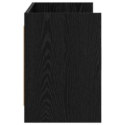 TV ormar 130 x 33 x 47 cm Crni hrast Konstruirano drvo - Crni hrast 130 cm Cijena