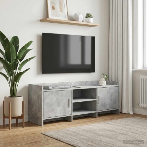 TV ormar 130 x 33 x 47 cm Betonska siva Konstruirano drvo - Betonska siva 130 cm Cijena