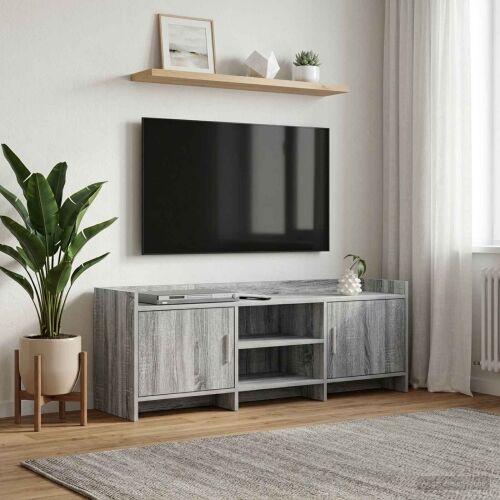 TV ormar 130 x 33 x 47 cm Siva Sonoma Konstruirano drvo - Siva Sonoma 130 cm Cijena