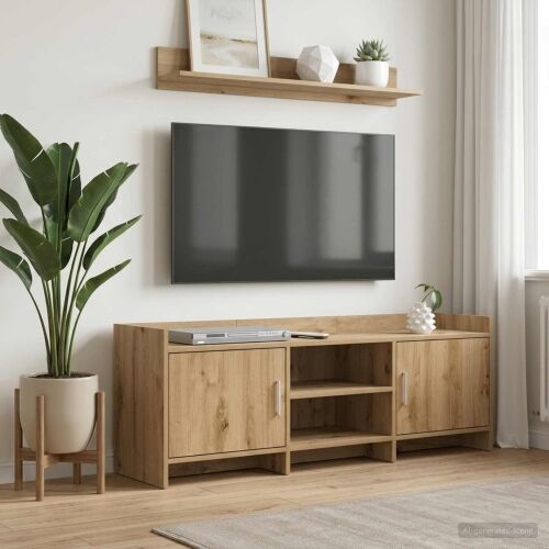 TV ormar 130 x 33 x 47 cm Hrast artisan Konstruirano drvo - Hrast artisan 130 cm Cijena