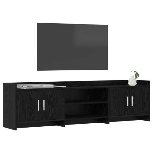 TV ormar 168 x 33 x 47 cm Crni hrast Konstruirano drvo - Crni hrast 168 cm Cijena