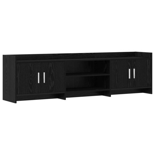 TV ormar 168 x 33 x 47 cm Crni hrast Konstruirano drvo - Crni hrast 168 cm Cijena