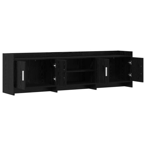 TV ormar 168 x 33 x 47 cm Crni hrast Konstruirano drvo - Crni hrast 168 cm Cijena