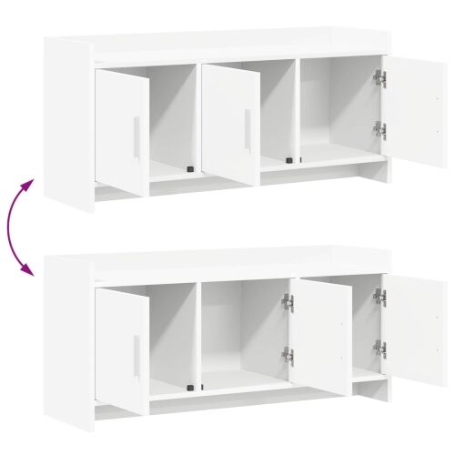 TV ormar 102 x 33 x 47 cm Bijela Konstruirano drvo - Bijela 102 cm Cijena