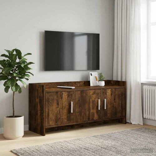 TV ormar 102 x 33 x 47 cm Dimljeni hrast Konstruirano drvo - Dimljeni hrast 102 cm Cijena