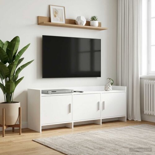 TV ormar 130 x 33 x 47 cm Bijela Konstruirano drvo - Bijela 130 cm Cijena
