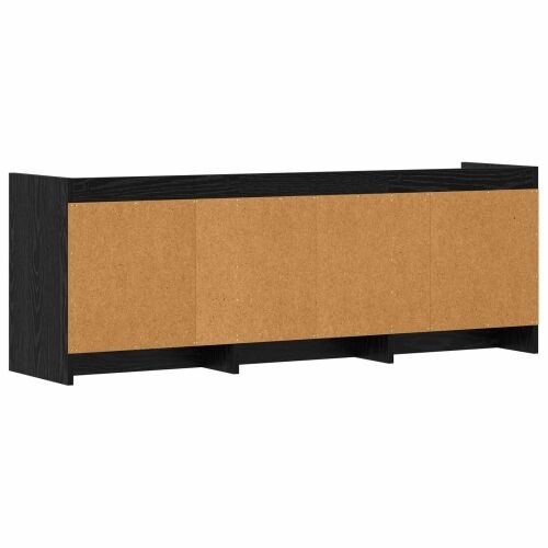 TV ormar 130 x 33 x 47 cm Crni hrast Konstruirano drvo - Crni hrast 130 cm Cijena