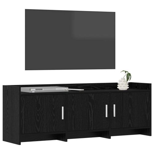 TV ormar 130 x 33 x 47 cm Crni hrast Konstruirano drvo - Crni hrast 130 cm Cijena