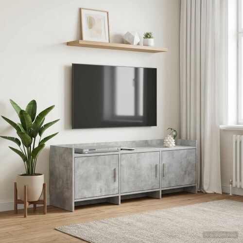 TV ormar 130 x 33 x 47 cm Betonska siva Konstruirano drvo - Betonska siva 130 cm Cijena