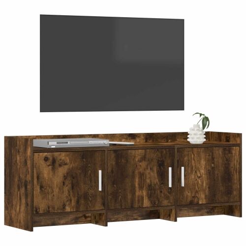 TV ormar 130 x 33 x 47 cm Dimljeni hrast Konstruirano drvo - Dimljeni hrast 130 cm Cijena