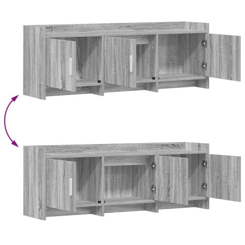 TV ormar 130 x 33 x 47 cm Siva Sonoma Konstruirano drvo - Siva Sonoma 130 cm Cijena