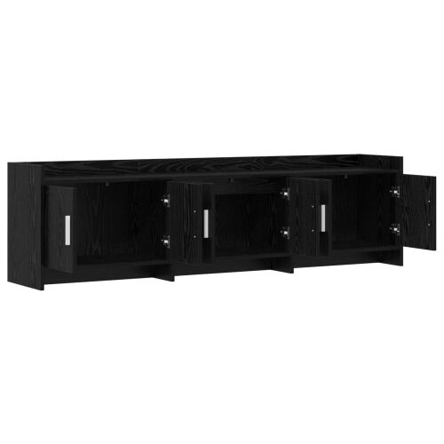 TV ormar 168 x 33 x 47 cm Crni hrast Konstruirano drvo - Crni hrast Cijena