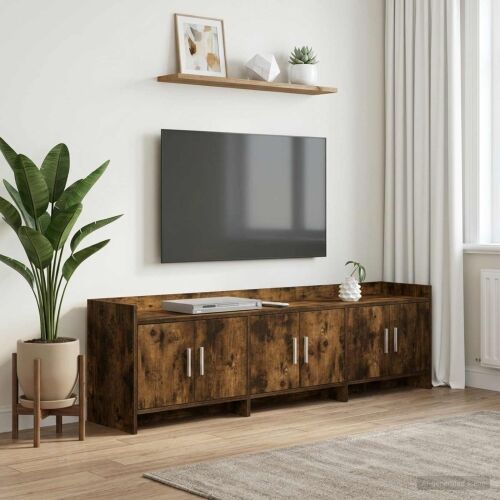 TV ormar 168 x 33 x 47 cm Dimljeni hrast Konstruirano drvo - Dimljeni hrast Cijena