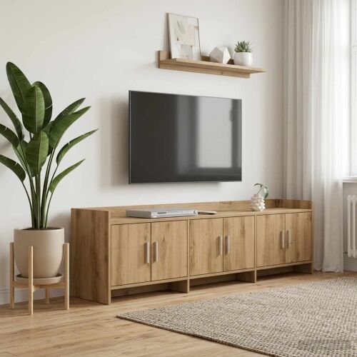 TV ormar 168 x 33 x 47 cm Hrast artisan Konstruirano drvo - Hrast artisan Cijena