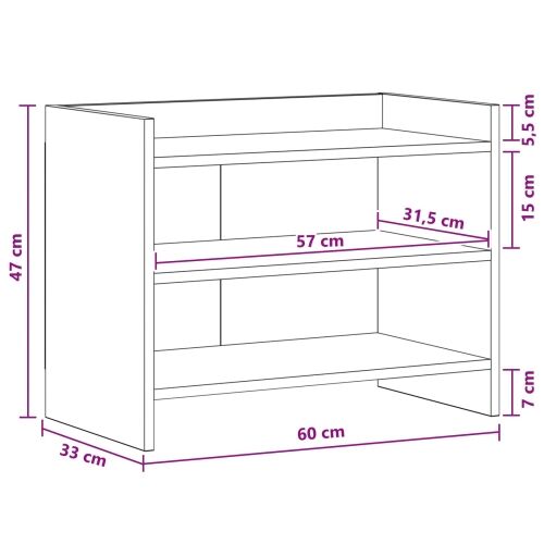 TV ormar 60 x 33 x 47 cm Siva Sonoma Konstruirano drvo - Siva Sonoma 60 cm Cijena