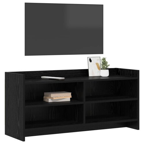 TV ormar 100 x 33 x 47 cm Crni hrast Konstruirano drvo - Crni hrast 100 cm Cijena