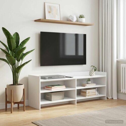 TV ormar 135 x 33 x 47 cm Bijela Konstruirano drvo - Bijela 130 cm Cijena