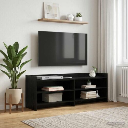TV ormar 135 x 33 x 47 cm Crni hrast Konstruirano drvo - Crni hrast 130 cm Cijena