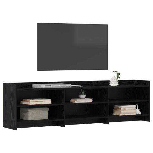 TV ormar 168 x 33 x 47 cm Crni hrast Konstruirano drvo - Crni hrast 168 cm Cijena
