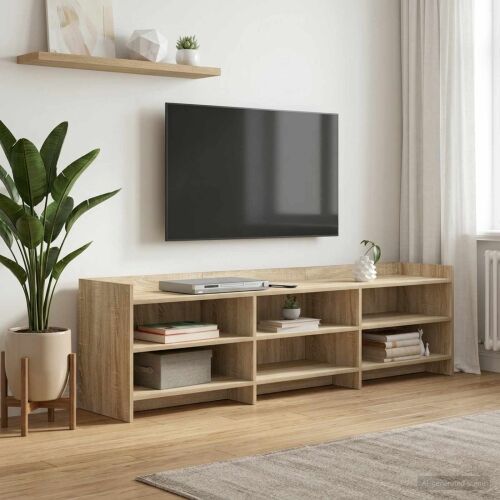 TV ormar 168 x 33 x 47 cm Hrast sonoma Konstruirano drvo - Hrast sonoma 168 cm Cijena