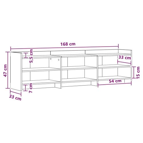 TV ormar 168 x 33 x 47 cm Hrast sonoma Konstruirano drvo - Hrast sonoma 168 cm Cijena