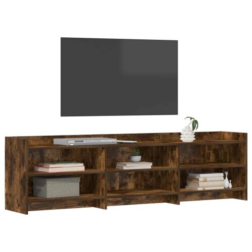 TV ormar 168 x 33 x 47 cm Dimljeni hrast Konstruirano drvo - Dimljeni hrast 168 cm Cijena